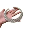 Collar de Perlas y Circonita de Lujo Ligero y de Alta Gama, Cadena Audaz y Elegante para la Clavícula, Set de Aretes para Vestido de Noche Accesorios para Mujer