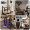 Mesa de noche móvil para dormitorio, escritorio de computadora de escritorio pequeño para el hogar, mesa perezosa para dormitorio, escritorio simple para habitación de alquiler, escritorio de escritura