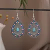 Pendientes Redondos Bohemios Transfronterizos, Pendientes Huecos Europeos y Americanos de Estilo Étnico, Joyería de Palacio Retro Personalizada, Diseño de Nicho