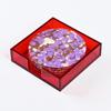 Caja Transparente Roja para Posavasos, Posavasos Redondo de Acrílico, Posavasos de Acrílico, Alfombrilla Aislante Térmico Anti-quemaduras, Caja Transparente Roja para Posavasos