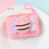 Bolsa de monedas de peluche de abeja de dibujos animados, mini bolsa para estudiantes, colgante para llavero, linda bolsa portátil para guardar auriculares