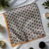 Lenço Quadrado Pequeno de Algodão e Linho com Estampa Paisley Vintage Estilo Old Money de Quatro Peças Lenço Decorativo para Pescoço Lenço para Amarrar no Cabelo Lenço para Amarrar na Cintura
