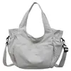 Bolsa de Ombro Única Estilo Coreano Bolsa Saco com Cordão Casual Simples Retrô Transversal Feminina Bolsa Bonita Estilo Floresta Lona Artística