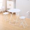 Mesa Redonda Plegable Simple Mesa de Comedor para el Hogar Mesa de Comedor para Apartamento Pequeño Mesa para Puesto al Aire Libre Mesa Portátil y Sillas