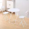 Mesa redonda plegable simple al por mayor, mesa de comedor para el hogar, apartamento pequeño, mesa de comedor, mesa para puesto exterior, mesa y sillas portátiles