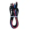 Cable de Carga Rápida 3 en 1 de 100W con Trenzado de Nylon para Teléfonos Móviles Apple y Android TYPE-C, Directo de Fábrica