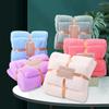 Juego de Toalla y Toalla de Baño con Patrón de Piña al Por Mayor, Suave, Absorbente, Juego de Toallas de Felpa Coral Espesada para Padres e Hijos, Regalo Promocional para Uso Doméstico