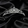 Coroa de Cabeça Nupcial Luxuosa e Elegante, Coroa de Aniversário de Princesa, Acessório de Cabelo Coroa Estilo Coreano, Faixa de Cabeça Brilhante de Strass em Liga