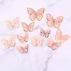 Decoración para Pastel de Cumpleaños Enchufe Mariposa Bronceada Inserto para Pastel Celebridad de Internet Repostería Postre Mariposas Adorno de Vestir