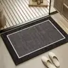Alfombrilla de Piso para Baño Simple Francesa Absorbente de Agua para Inodoro Secado Rápido Alfombrilla de Entrada Hogar Baño Diatomeas Antideslizante En Stock
