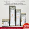 Caixa de Embalagem Externa para Artigos de Uso Diário Personalizada, Caixa com Duplo Inseridor para Produtos de Skincare, Caixa Colorida para Essência de Óleo Essencial e Água Pura, Caixa de Papel Prateado para Perfume