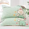 Manta coreana de dibujos animados, funda de almohada de gasa suave, funda de algodón engrosada para pareja adulta, funda de almohada para dormitorio de estudiante, hogar, cuatro estaciones