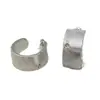 Aretes Rayados en Forma de C con Incrustaciones de Diamantes, Versátiles y Elegantes, Estilo de Lujo Ligero, Diseño Único de Nicho, Aretes Cepillados Mate para Mujer