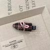 Pinza para el Cabello de Cuadros Gris Rosa Estilo Academia Pinza de Tiburón Tejido a Cuadros Estilo Chanel Estilo Británico Accesorios para el Cabello para Mujeres
