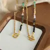 Estilo francés nuevo retro nicho diseño moderno todo-partido lujo ligero ágata natural hecho a mano con cuentas collar joyería al por mayor