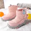 Zapatos de Algodón de Invierno para Niños Forrados de Felpa con Tecnología Heattech y Piel Engrosada de Caña Alta Antideslizantes Botas de Nieve para Niñas Zapatos de Nieve para Niños Deportivos