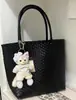 Bolso Tejido Hecho a Mano de Gran Capacidad Estilo Japonés Nuevo de Verano para Mujer, Bolso de Hombro Tote, Bolso Tote para Viajar Estilo Cesta