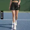 Falda Deportiva Corta de Dos Piezas para Mujer con Bolsillos Laterales, Verano al Aire Libre para Correr Anti-Exposición que Cubre la Cadera Adelgazante Falda Deportiva Floral