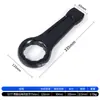 Llave de impacto negra de alta resistencia con mango recto, llave Torx de cabeza única, 65 engrosada, 36 acciones de martillo, 38 impactos, 90 tamaño grande, 95