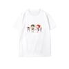 Camiseta de manga curta para cosplay diário de ferro, alto quatro, alto quatro, faculdade, júnior, som, garra solitária, moagem, cauda preta