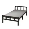 Cama de solteiro dobrável simples para uso doméstico, cama de cochilo para adultos, cama de casal para quarto, cama extra para moradia de aluguel, cama de ferro de painel duro portátil