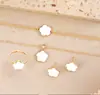Pulseira Anel Colar Brincos Abertos Flor Trevo de Cinco Folhas Simples Fresco Transfronteiriços Acessórios Versáteis Moda Estilo Japonês e Coreano