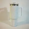 Taza de Coche de 40 oz con Asa, Termo Portátil para Vehículo, Taza con Pajita de Acero Inoxidable, Rompehielos, Fuente de Taza