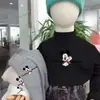 Camiseta de Manga Longa Infantil Outono/Inverno De Rong Camada Base para Meninos e Meninas, Novo Estilo Camiseta de Manga Longa com Gola Meia Alta, Top Quente para Bebê