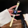 Correa de Metal y Cuero Love Star Adecuada para Apple Watch iWatch Generación 12 11/10