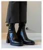 Botines de tacón alto de piel auténtica para aumentar la altura, para mujeres menudas, nuevo estilo otoño e invierno 2026, botines estilo Martin con tacón grueso y forro de felpa, botas de ajuste ceñido