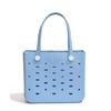 Bolsa de playa tipo tote ligera de EVA personalizada, de color sólido, para llevar al hombro, con apertura, para picnic, verduras, cesta portátil