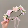Diadema de verano con diseño de hada y flores para niña, estilo princesa, estilo Mori