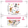 Uma Variedade de Adesivos de Parede de Animais Fofos de Desenho Animado para Sala de Estar, Quarto, Quarto de Crianças, Decoração de Parede de Fundo para Casa, Adesivos de Parede Autoadesivos