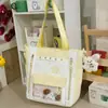 Estilo Coreano Dulce Estrella Dopamina Bolsa para Dolor Alto Aspecto Bloque de Color Estudiantes de Primaria Grados 3-5 Juego de Dos Piezas Mochila