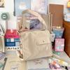 Bolso de mano de algodón de 25 cm para muñeca, estilo universitario, bidimensional, transparente, bandolera estilo japonés para mujer.