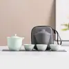 Juego de Té Portátil Ruyao para una Persona, Tetera, Taza de Té, Juego de Té Kung Fu, Bolsa de Viaje para Exteriores, Taza de Té Rápida