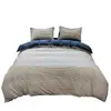 Conjunto Azul de Quatro Peças para Meninos, Lençol de Cama de Gaze Dupla 100% Algodão, Capa de Colcha, Capa de Edredom, Lençol com Elástico, Conjunto de Três Peças para Cama de Dormitório