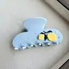 Pinza para el pelo de acetato con forma de limón, nuevo estilo, con pedrería para mujer, accesorio para el pelo lindo y moderno para recogidos