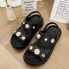 Zapatos de Cueva con Plataforma y Suela Gruesa Ropa Exterior para Mujer Lindos Zapatos de Playa de Dibujos Animados Sandalias Baotou de Enfermera con Tacón Alto que Aumentan la Altura