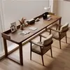Escritorio Doble de Madera Maciza con Cajones, Sofá, Mesa Larga de Balcón, Escritorio para Estudiantes, Escritorio para Estudio en Casa, Escritorio de Oficina para Dormitorio