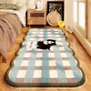 Alfombra de noche linda transfronteriza para dormitorio, alfombrilla de suelo gruesa de felpa de cachemira sintética de alta gama, alfombrilla para balcón y ventanal