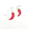 Pendente Divertido Fruta Romã Pimenta com Gotejamento de Óleo Acessórios para Colar Pulseira DIY Feito à Mão Pingente para Bolsa Estilo Pastoral