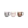 Vaso transparente esmerilado estilo Ins con asa para enjuague bucal para uso doméstico, adecuado para una familia de tres, simple y lujoso, vaso para cepillos de dientes de pareja para el baño