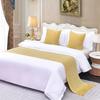 Borde de Cama Defensa Tela Sucia Moderno Simple Lujo Ligero Hogar Hotel Bandera de Cama Toalla de Pie de Cama Color Sólido Ropa de Cama Cubierta de Cama