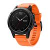 Compatível com Garmin Fenix ​​8/6/7/7X/6X/5X. Pulseira de silicone com fecho rápido e fivela preta, 22/26 mm.