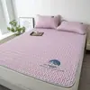 Categoría a Grado Materno e Infantil Set de Tres Piezas de Colchoneta de Látex de Seda de Hielo Verano Sábana Ajustable Dormitorio Estudiante Colchoneta Acondicionada Transpirable