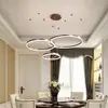 Anillo de atmósfera simple moderno araña para sala de estar araña circular para salón lámparas de lujo discreto