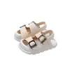 Sandalias Casuales para Niño Verano 2025 Zapatos de Playa para Niña Sandalias de Punta Abierta con Una Tira Color Sólido Antideslizantes Transpirables
