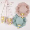 Sombrero de Sol Nuevo para Niños Sombrero de Paja de Verano para Niñas Set de Bolso Sombrero de Sol Protector Solar Verano Princesa Bebé Sombrero de Playa
