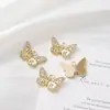 Colgante Chapado Diamante Perla Flor Calada Corazón Cepillado Corazón Melocotón Mariposa Accesorios de Joyería Colgante de Collar DIY Pendientes
